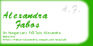 alexandra fabos business card